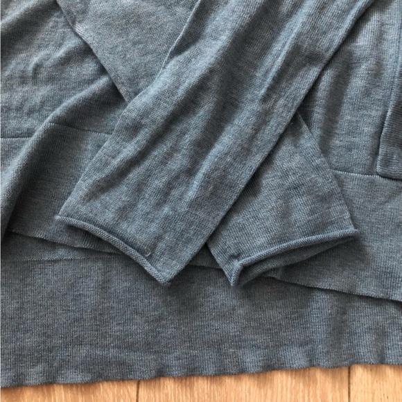 Eileen Fisher Merino Wool Blend Pocket Light Sweater in Light Blue Size XS - Picture 7 of 10